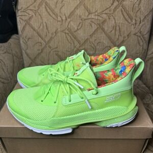 UNDER ARMOUR Stephen Curry 7 Sour Patch Kids Basketball Shoes Men 9.5 Green VNDS